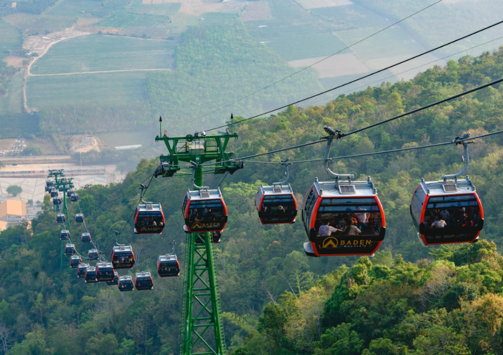 Nui Ba Den Black Virgin Mountain Tay Ninh cable car ride