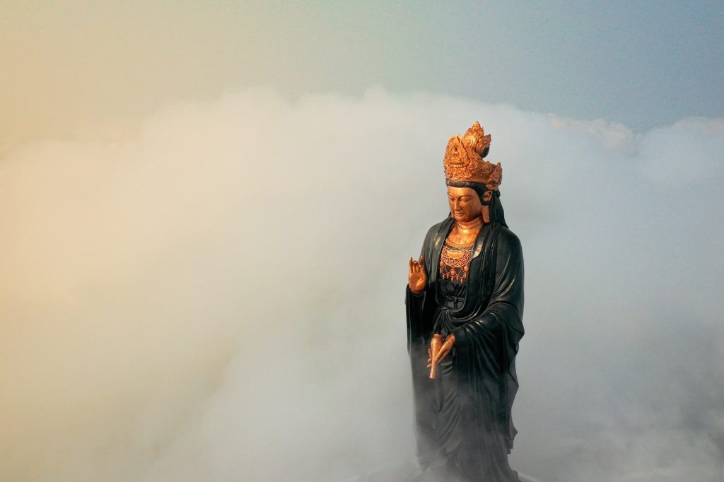 Nui Ba Den Black Virgin Mountain Tay Ninh temple and pagoda